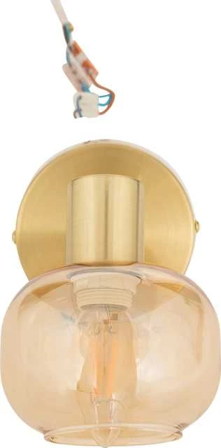 Atmosphera Lamp PILLA sieninis šviestuvas, auksas ir stiklas, Ø 10 cm