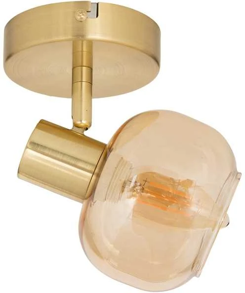 Atmosphera Lamp PILLA sieninis šviestuvas, auksas ir stiklas, Ø 10 cm