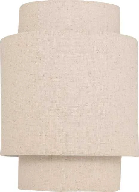 Lamp Sieninis šviestuvas NAHEL su tekstiliniu gaubtu, lino spalvos, aukštis 27 cm.
