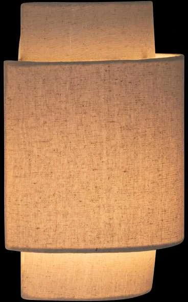 Lamp Sieninis šviestuvas NAHEL su tekstiliniu gaubtu, lino spalvos, aukštis 27 cm.