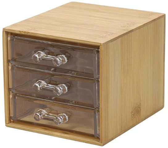 Kosmetikos organizatorius bambukinis 15x12x11 cm