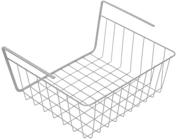 Storage Solutions Sandėliavimo sprendimai Pakabinamas vaisių krepšelis, metalinis, šviesiai pilkas, 30 x 25,5 x 14 cm