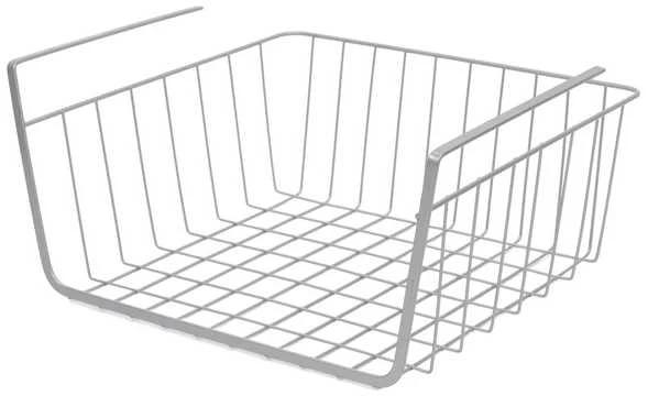 Storage Solutions Sandėliavimo sprendimai Pakabinamas vaisių krepšelis, metalinis, šviesiai pilkas, 30 x 25,5 x 14 cm