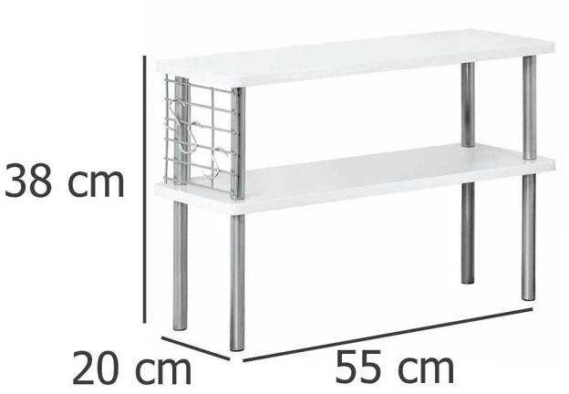Kesper Küchenregal mit 2 Ebenen, MDF, FSC, baltas