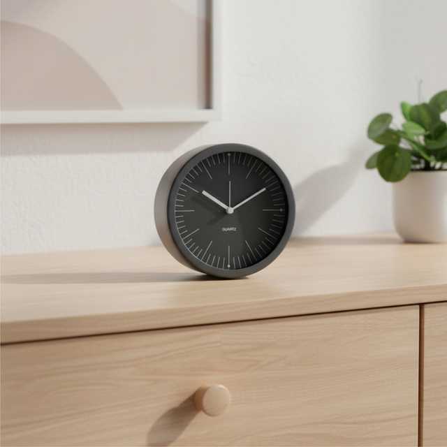 Home Styling Collection GIST pastatomas laikrodis prie komodos, minimalistinis ciferblatas, Ø 15