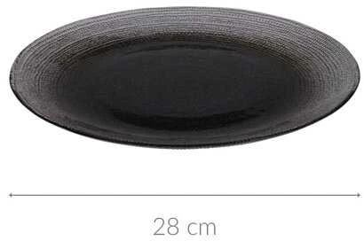 Home Styling Collection LAKRIS plokščio stiklo plokštė, Ø 28 cm