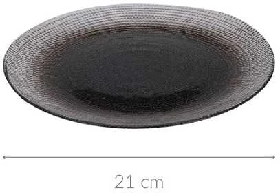 Nežinomas Lėkštė serviravimo, Ø 21 cm, juoda