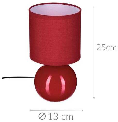 Atmosphera Lamp Baltas naktinis šviestuvas Boule, dekoratyvinis apšvietimas su gaubtu ir keraminiu pagrindu E14