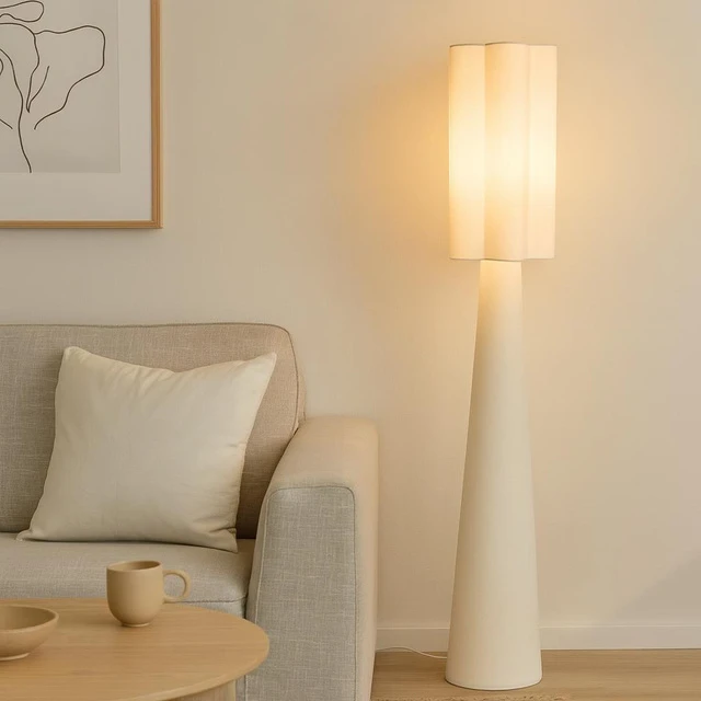 Atmosphera Lamp BLANCA toršeras, Ø 28 x 124 cm, smėlio spalvos