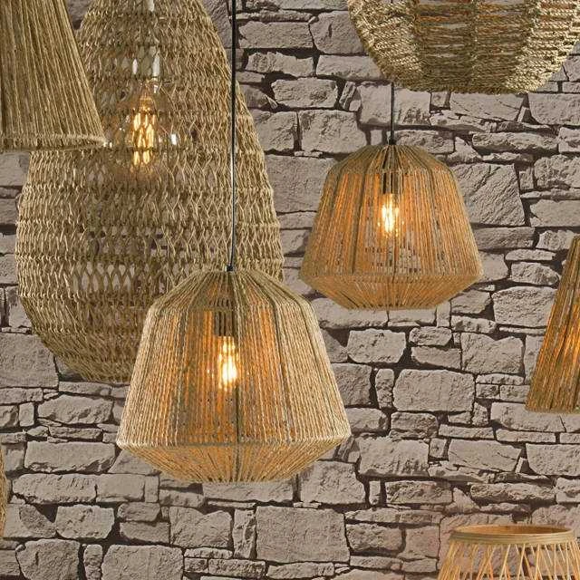 Pakabinamas šviestuvas Atmosphera Lamp Etninis lubinis šviestuvas, patrauklus pakabinamas apšvietimas su difuzoriumi E27