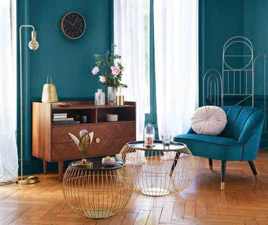 Atmosphera Lamp Metalinis toršeras svetainei, modernus, aukso spalvos.