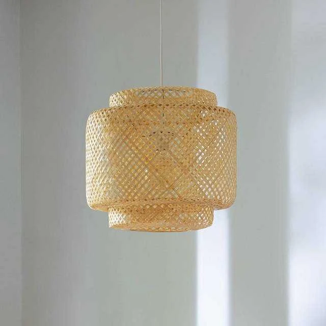 Atmosphera Lamp Pakabinamas šviestuvas LIBY su ažūriniu bambuko gaubtu, Ø 40 cm