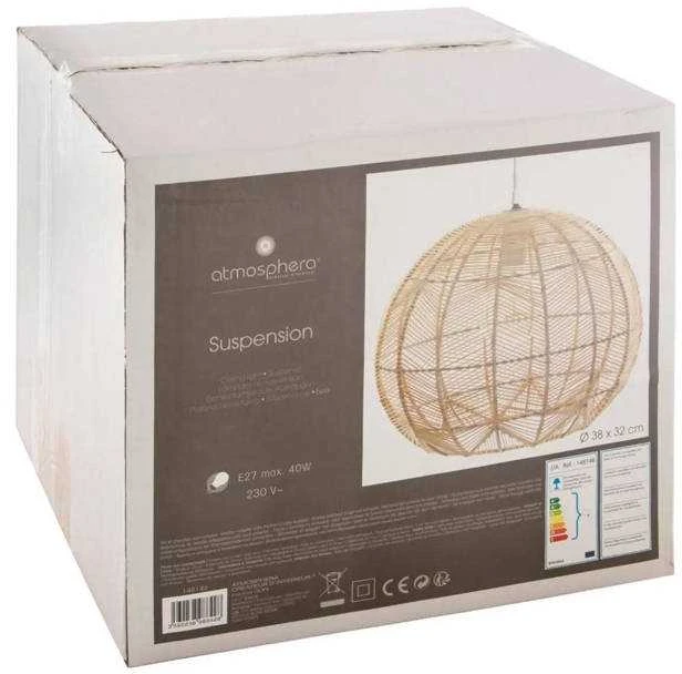 Pakabinamas šviestuvas Atmosphera Lamp Ratano šviestuvas virš stalo KITA, Ø 38 cm