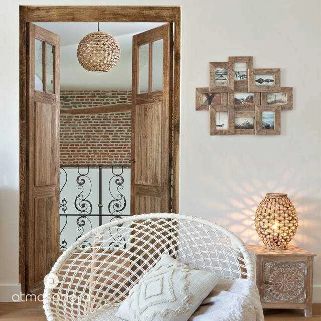 Atmosphera Lamp SAND pakabinamas šviestuvas su hiacinto gaubtu, Ø 38 cm