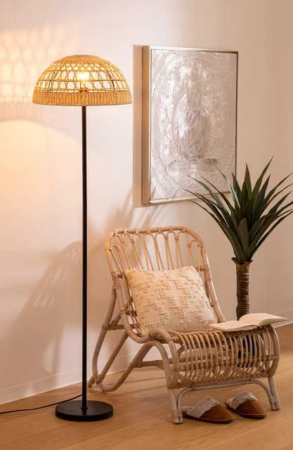 Atmosphera Lamp RORY toršeras su pintu gaubtu, Ø 40 x 150,5 cm