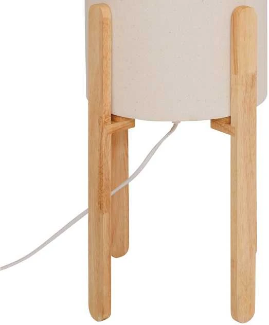 Atmosphera Lamp Toršeras su tekstiliniu gaubtu RAFA, medinės kojelės, Ø 24 x 107 cm