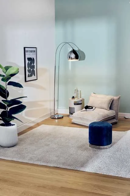 Lamp FLORIS arkinis toršeras, metalinis, sidabro spalvos, 177 cm