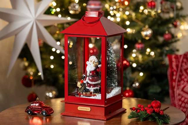 Fééric Lights and Christmas Fééric žibintai ir kalėdinis žibintas su Kalėdų seneliu, LED apšvietimas, kilnojamas, 38 cm