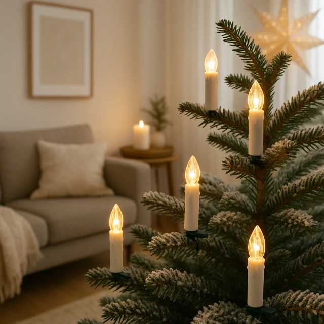 Christmas Gifts KALĖDINĖS LEMPUTĖS ŠVIESOS GIRLIANDA ŽVAKUTĖS 16 LED ŠILTA BALTA 518393