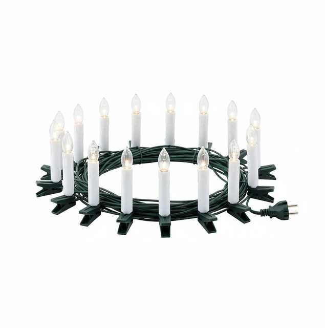 Christmas Gifts KALĖDINĖS LEMPUTĖS ŠVIESOS GIRLIANDA ŽVAKUTĖS 16 LED ŠILTA BALTA 518393