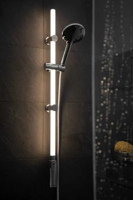 LED dušo laikiklis su dušo ausinėmis, 12 spalvų, komplektas, WENKO