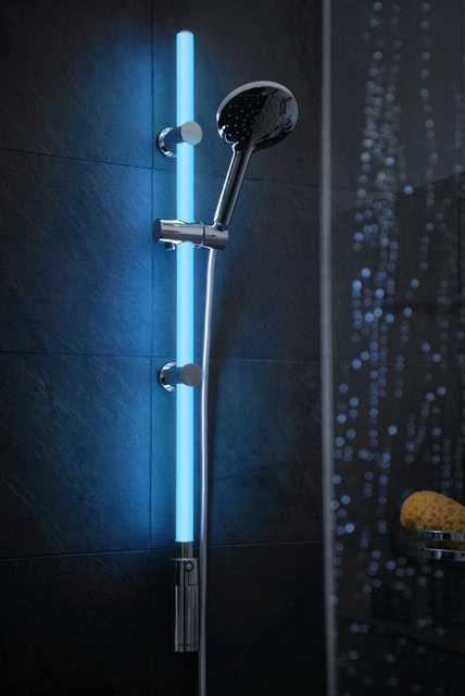 LED dušo laikiklis su dušo ausinėmis, 12 spalvų, komplektas, WENKO