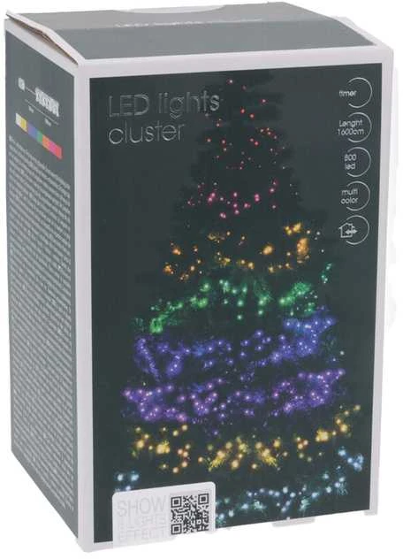 Mondex Tanki elektrinė girlianda CLUSTER, IP44, 800 LED, 8 režimai, įvairių sp., 16m