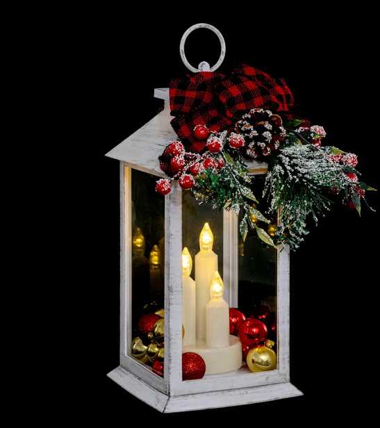 Fééric Lights and Christmas LED nendrė, žibintas su žvakėmis, aukštis 29 cm