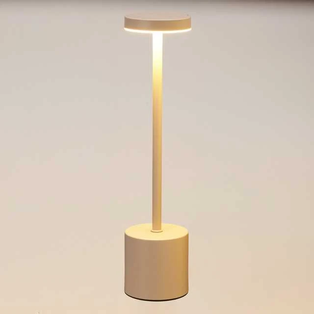 Lamp LED stalinė lempa su įkraunama baterija, metalinė, 34 cm