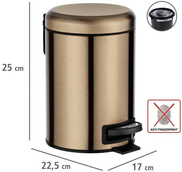 LEMAN vonios krepšelis, matinis varis, 3 L, WENKO
