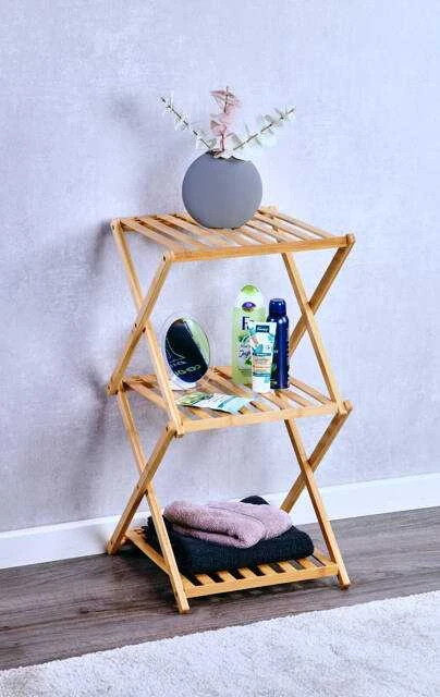 Bambukinė lentyna su priedais, 67 cm