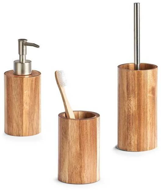 Liquid soap dispenser, Acacia wood, ZELLER