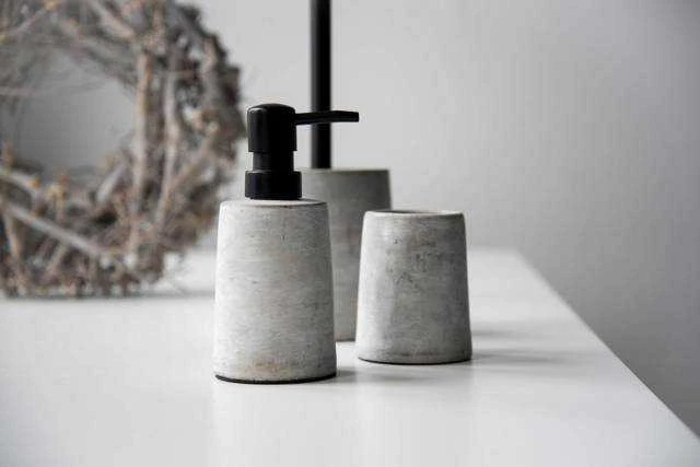 Liquid soap dispenser VILLENA, concrete, 150 ml, Wenko