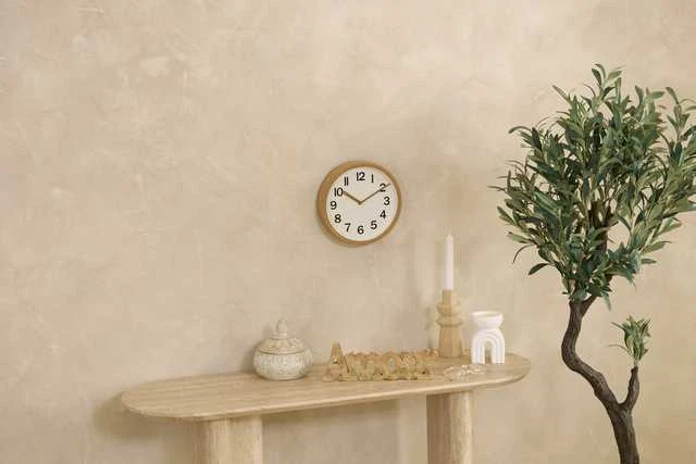 Loly sieninis laikrodis, Ø 22 cm, beige