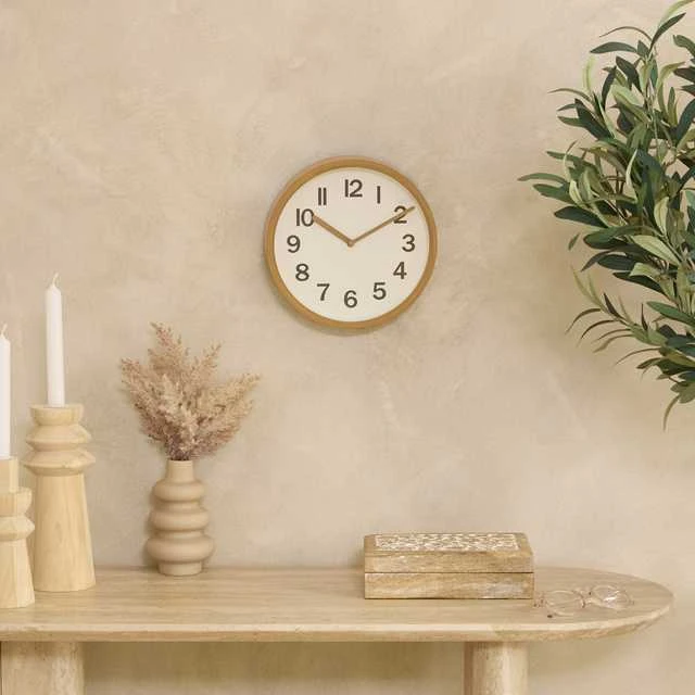 Loly sieninis laikrodis, Ø 22 cm, beige