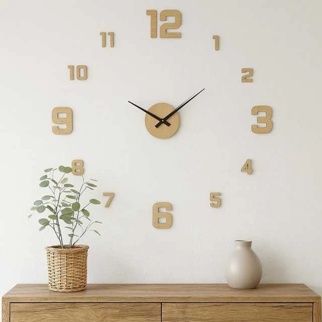 Home Styling Collection Namų stiliaus kolekcija Laikrodis 3D TETI sienos lipdukas klijavimui