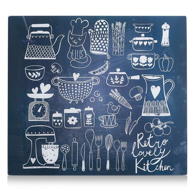 LOVELY KITCHEN stiklinė apsauginė plokštė viryklei — didelė, ZELLER