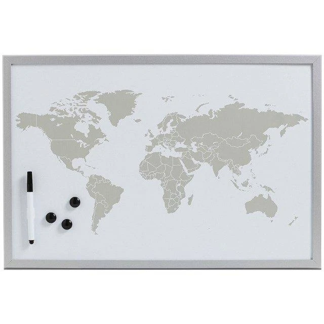 Magnetinė lenta World + 3 magnetai, 60x40 cm, ZELLER