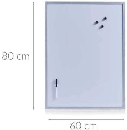 Magnetinė lenta užrašams + 3 magnetai, 60x80 cm, ZELLER