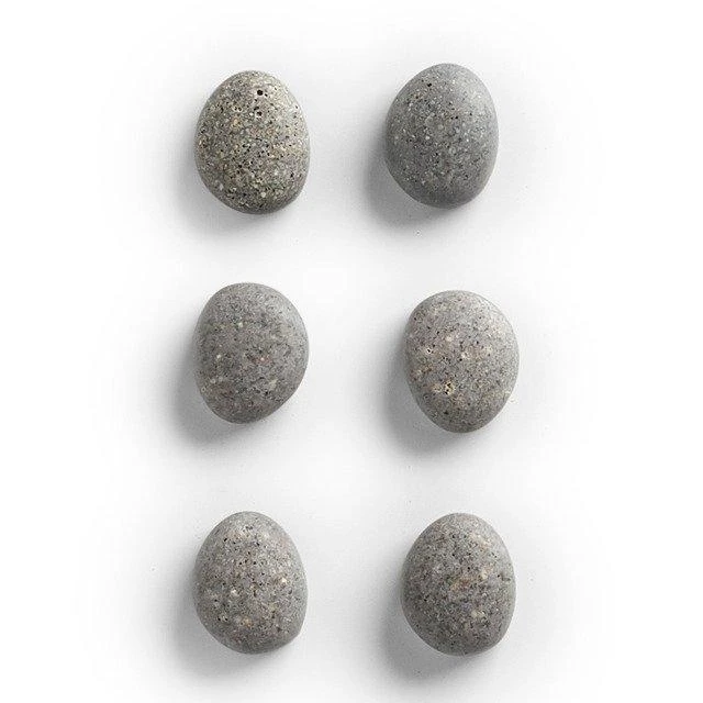 PIECES Magnetukai užrašams STONE, poliresin, 6 vnt., ZELLER
