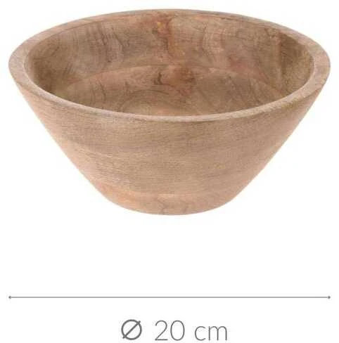 Excellent Houseware Puikūs namų apyvokos reikmenys Mango medžio dubuo, Ø 20 cm, raudonas