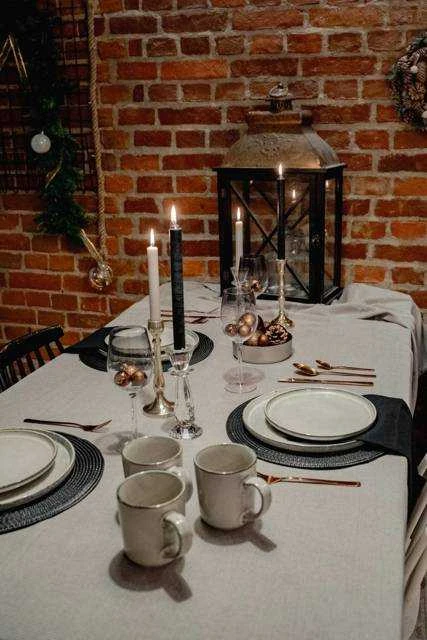 Excellent Houseware Rinkinys pietų servizas, dubuo, lėkštė, lėkštė, puodelis, 16 dalių