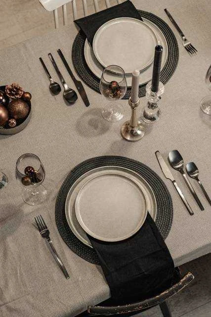 Excellent Houseware Rinkinys pietų servizas, dubuo, lėkštė, lėkštė, puodelis, 16 dalių