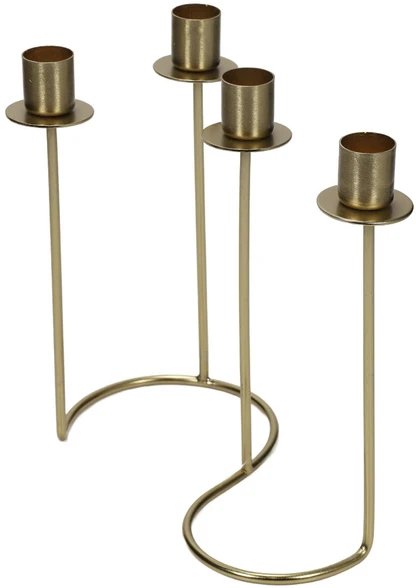 Žvakidė Atmosphera 204307, metalas, H20 cm, aukso