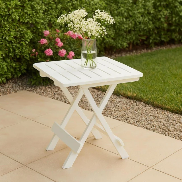 Sudedamas stalas Adige Progarden 44x44x50cm plastikas/baltas