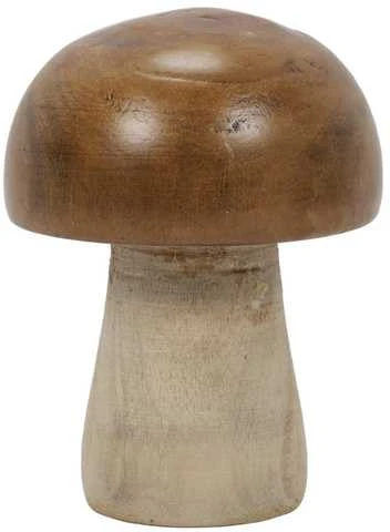Home Styling Collection Medinė grybo figūrėlė, 15 cm