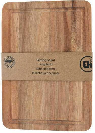 Excellent Houseware Holzschneidebrett Schneidebrett Holzbrett Servierbrett Servierplatte Schneidebrett aus Holz 28x20 cm