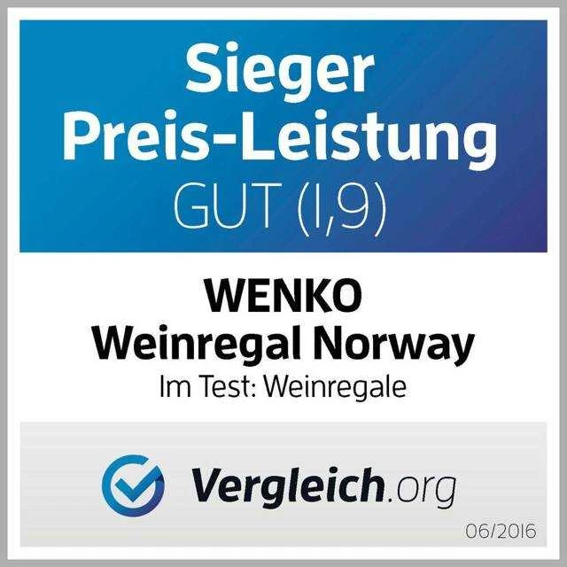 NORWAY medinis vyno stovas - 12 butelių, WENKO