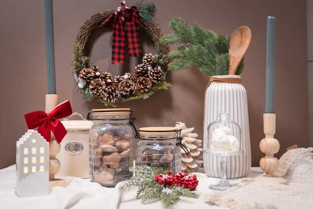 Home Styling Collection Medinė žvakidė, natūrali