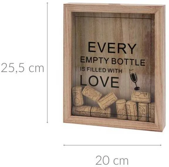 D2 Design Alaus kamštelio dėžutė, 20 x 25,5 cm, medinė